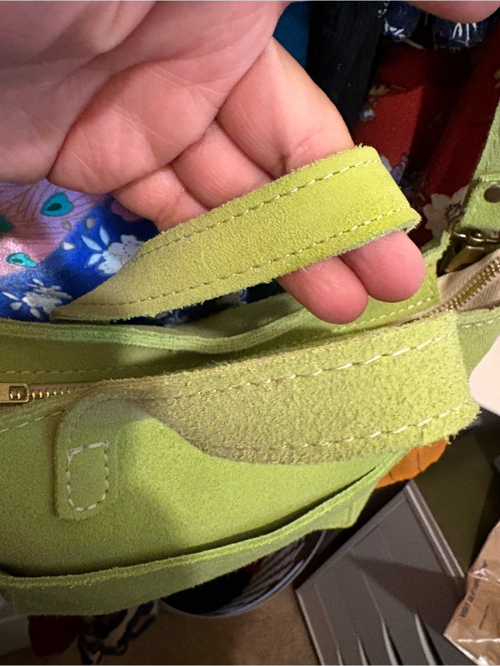 Portland Leather Goods | Mini Tote | Lime Suede - Picture 8 of 15